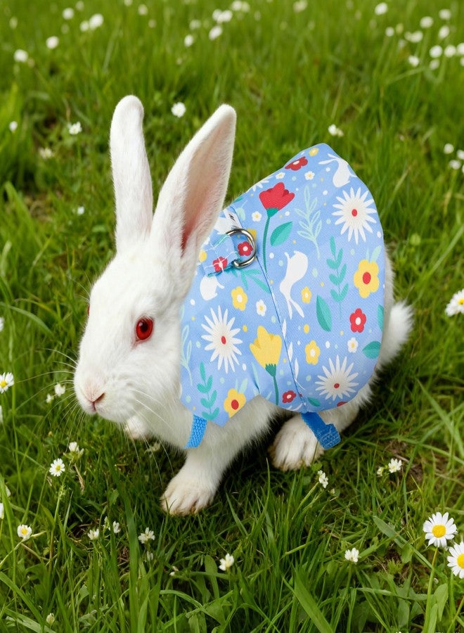 HDFCLUP Bunny Harness and Leash Set for Rabbits & Small Pets - 3-Piece Escape-Proof Rabbit Harness with Adjustable Clothes (Light Pink/Pink/Light Blue) - Soft Bunny Leash for Guinea Pigs, Ferrets & More - Image 5